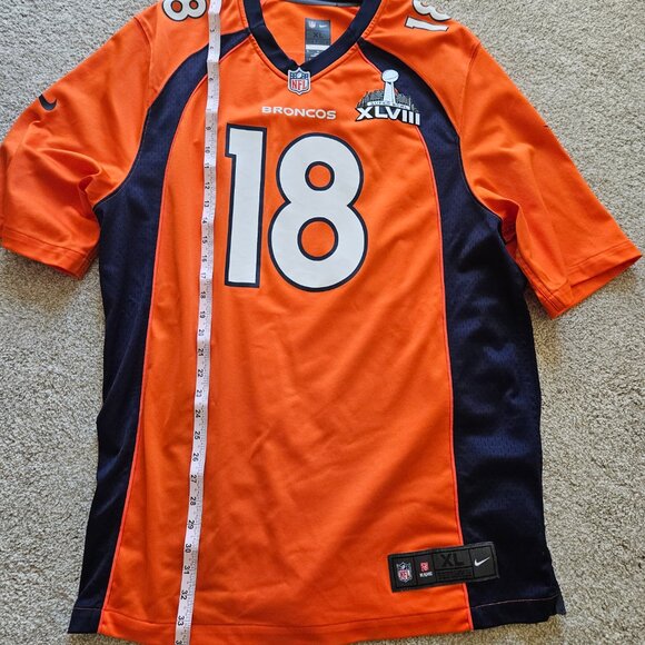 Nike On Field Peyton Manning NFL Denver Broncos Super Bowl 48 Jersey Mens - Picture 5 of 7